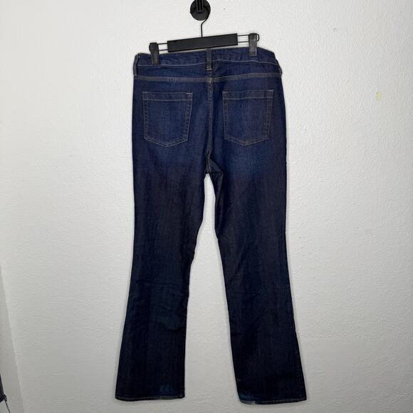 New York & Company Womens Jeans Size 10 Low Rise Bootcut Curvy Dark Wash Denim - Picture 2 of 13